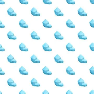 Repeating blue abstract crystal shapes forming a seamless pattern Stockillustratie