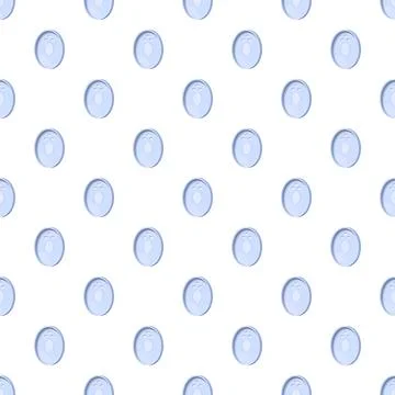 Repeating blue abstract ovals creating a seamless pattern Stock Illustration