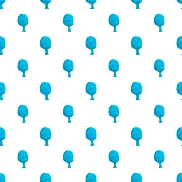 Repeating blue abstract tree cartoon pattern Stockillustratie