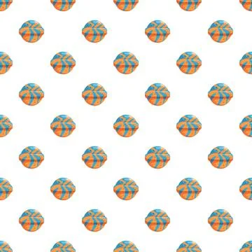 Repeating blue and orange striped candy pattern イラスト素材