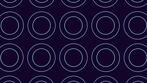 Repeating blue and white circle pattern with overlapping circles and contrasting Stock Footage 303526439