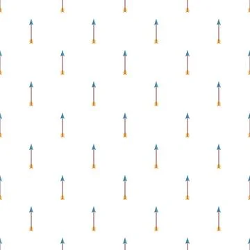 Repeating blue arrows creating a seamless pattern background Illustrazione stock