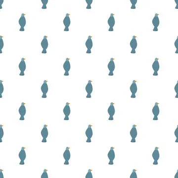 Repeating blue birds seamless pattern design イラスト素材