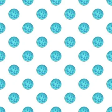 Repeating blue circle pattern on white background Stock Illustration