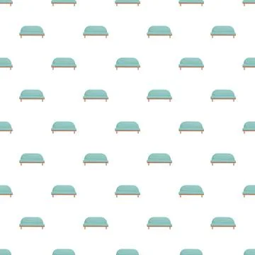 Repeating blue couch pattern creating seamless furniture background Ilustración de archivo