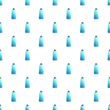Repeating blue detergent bottles creating seamless pattern background Ilustración de archivo