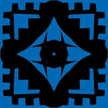 Repeating Blue Diamond Pattern Shapes Stock Illustration