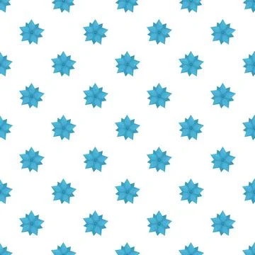 Repeating blue geometric flower creating seamless textile pattern 스톡 일러스트