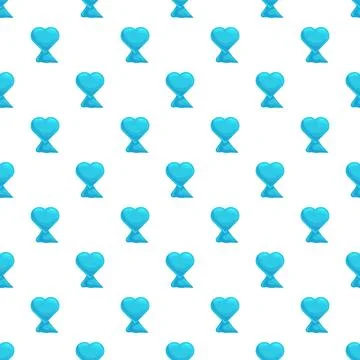 Repeating blue heart candy valentine's day pattern Stock Illustration