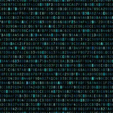 Repeating blue hexadecimal background Stock Illustration