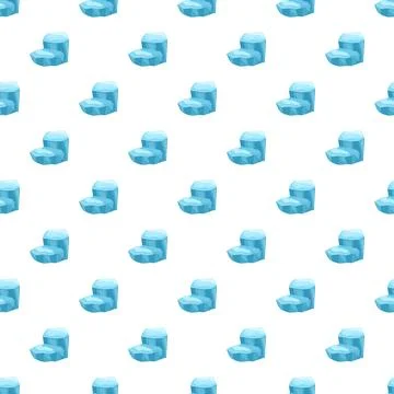 Repeating blue ice block step pattern background Illustrazione stock