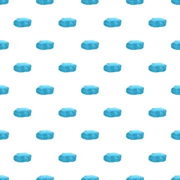 Repeating blue ice geometric crystal pattern background 库存插图