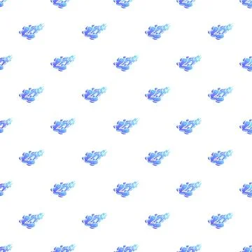 Repeating blue ice lightning bolt pattern background Stock Illustration