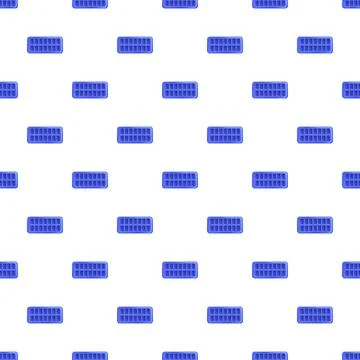 Repeating blue ice trays forming a seamless pattern 스톡 일러스트