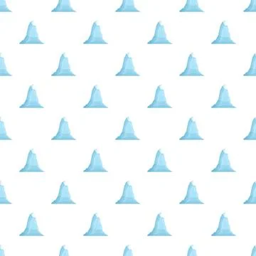 Repeating blue iceberg pattern for winter background design Stock Illustration