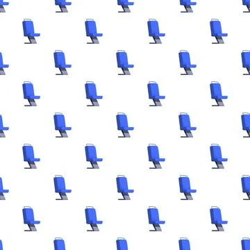 Repeating blue individual seats seamless pattern Stock Illustration