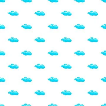 Repeating blue liquid puddles seamless pattern background Stock Illustration