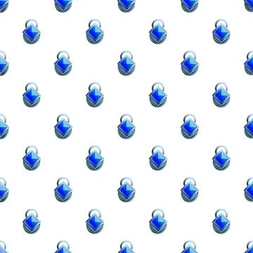 Repeating blue padlock icons creating security pattern Stock Illustration