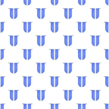 Repeating blue pennant flags creating a seamless background pattern Stock Illustration