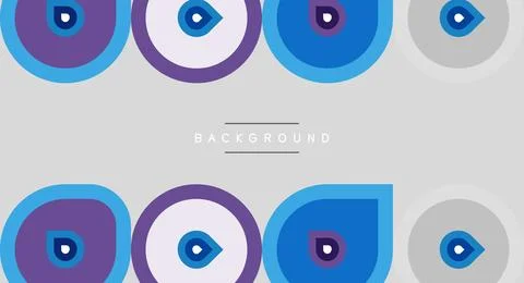 Repeating blue, purple, gray eye motifs create patterned background. Simple Illustrazione stock
