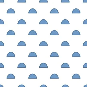 Repeating blue semicircles forming abstract clean pattern Stock Illustration