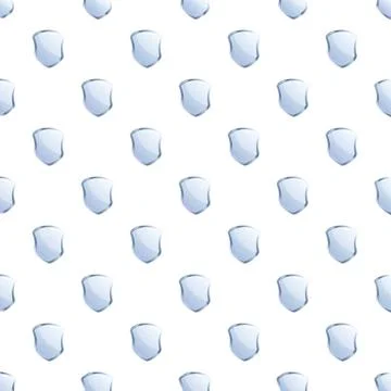 Repeating blue shield pattern representing system security and protection Illustrazione stock