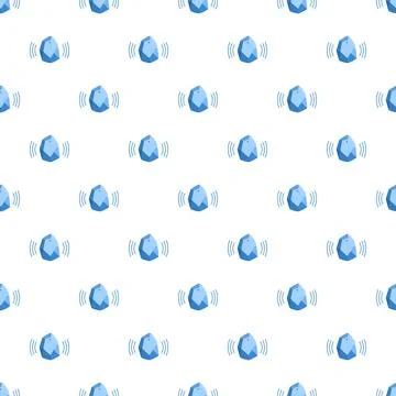 Repeating blue signal emitting polygon seamless pattern 스톡 일러스트