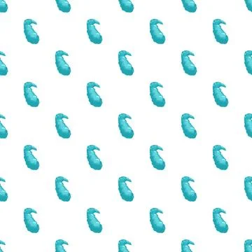 Repeating blue smoke cloud shapes pattern background Stock Illustration