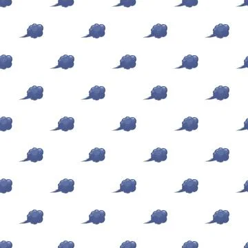 Repeating blue smoke puff seamless cartoon pattern Stock Illustration