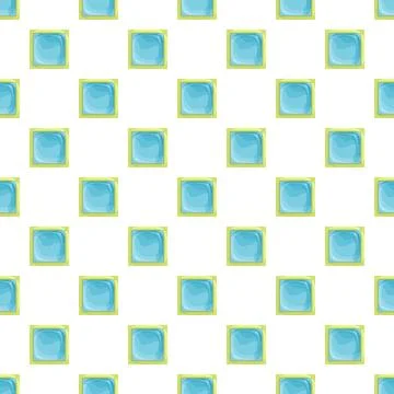Repeating blue squares tile geometric seamless pattern Stock Illustration