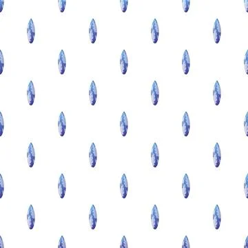 Repeating blue surfboard pattern on white background Stock Illustration