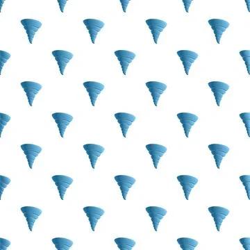Repeating blue tornado vortex weather pattern seamless design Stockillustratie