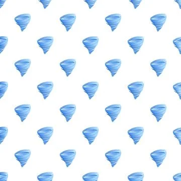 Repeating blue tornadoes creating seamless wind pattern Illustrazione stock