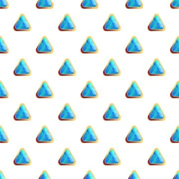 Repeating blue triangular gem pattern seamless background Stock Illustration
