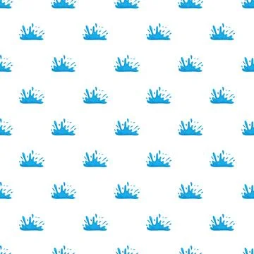 Repeating blue water splash creating a seamless pattern Stock Illustration