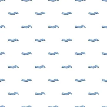 Repeating blue wavy element seamless pattern design Stock Illustration