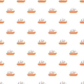 Repeating boat pattern creating a seamless background Stockillustratie