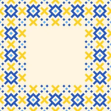 Repeating border pattern, Ukrainian ethnic traditional design, vector illustr Illustrazione stock