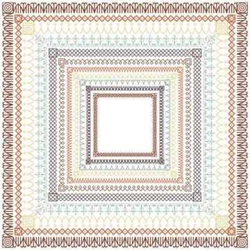 Repeating Borders Set Illustrazione stock