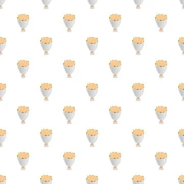 Repeating bouquets creating seamless floral pattern background Stock Illustration