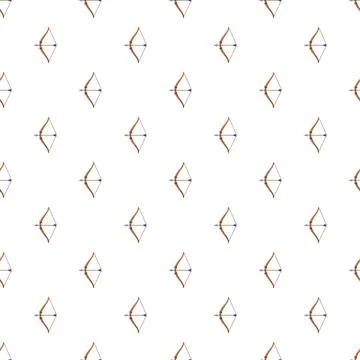 Repeating bow and arrow pattern for archery and hunting 库存插图