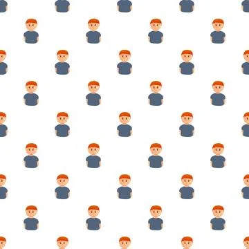Repeating boy pattern showing puberty skin problems Stock Illustration