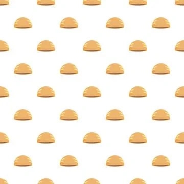 Repeating bread loaf pattern on white background イラスト素材
