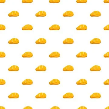 Repeating bread loaves pattern on white background Stock Illustration