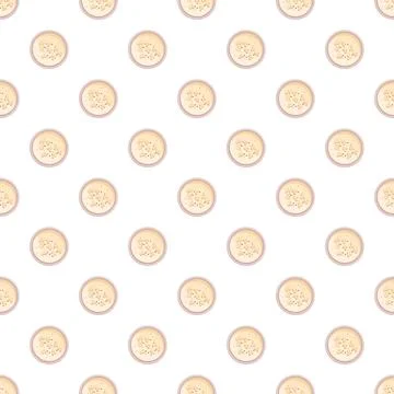 Repeating breakfast cereal bowls seamless pattern design Stock Illustration