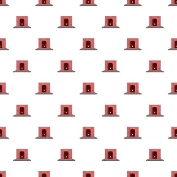 Repeating brick archway pattern on white background 스톡 일러스트