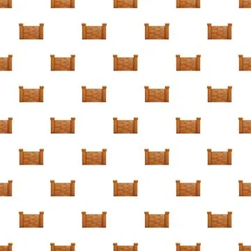 Repeating brick fence pattern creating seamless background Stockillustratie