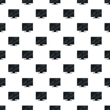 Repeating broken television screens creating technology pattern background 스톡 일러스트