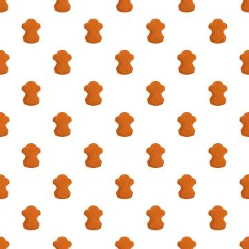 Repeating brown abstract shape pattern on white background 스톡 일러스트