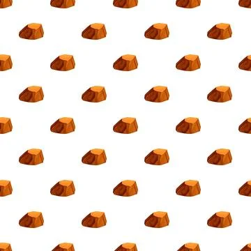 Repeating brown abstract stones creating seamless pattern Stock Illustration